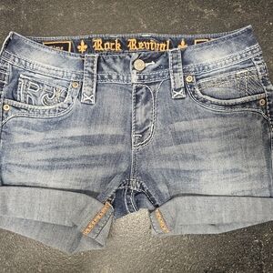 Rock Revival Faded Blue Jean Shorts